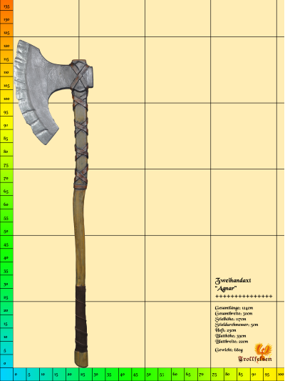 Agnar LARP Waffe Zweihand Axt Mittelalter Trollfelsen Maße Agnar LARP Waffe Zweihand Axt Mittelalter Trollfelsen Maße
